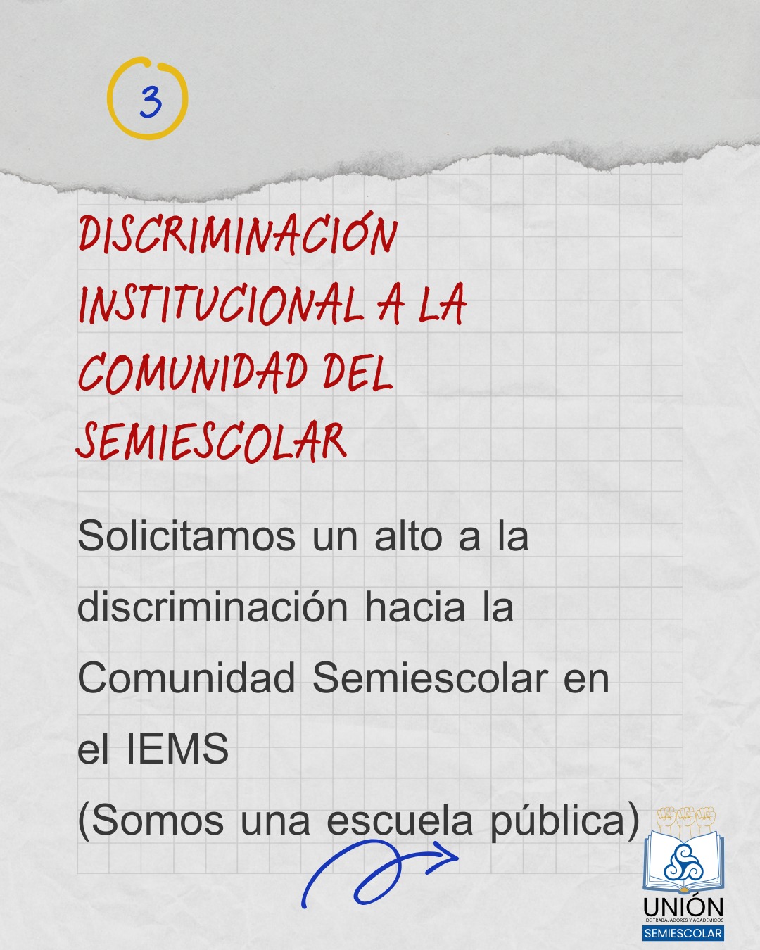Docentes semiescolarizados del IEMS acusan 19 años de discriminación laboral y exigen basificación el Día del Maestro