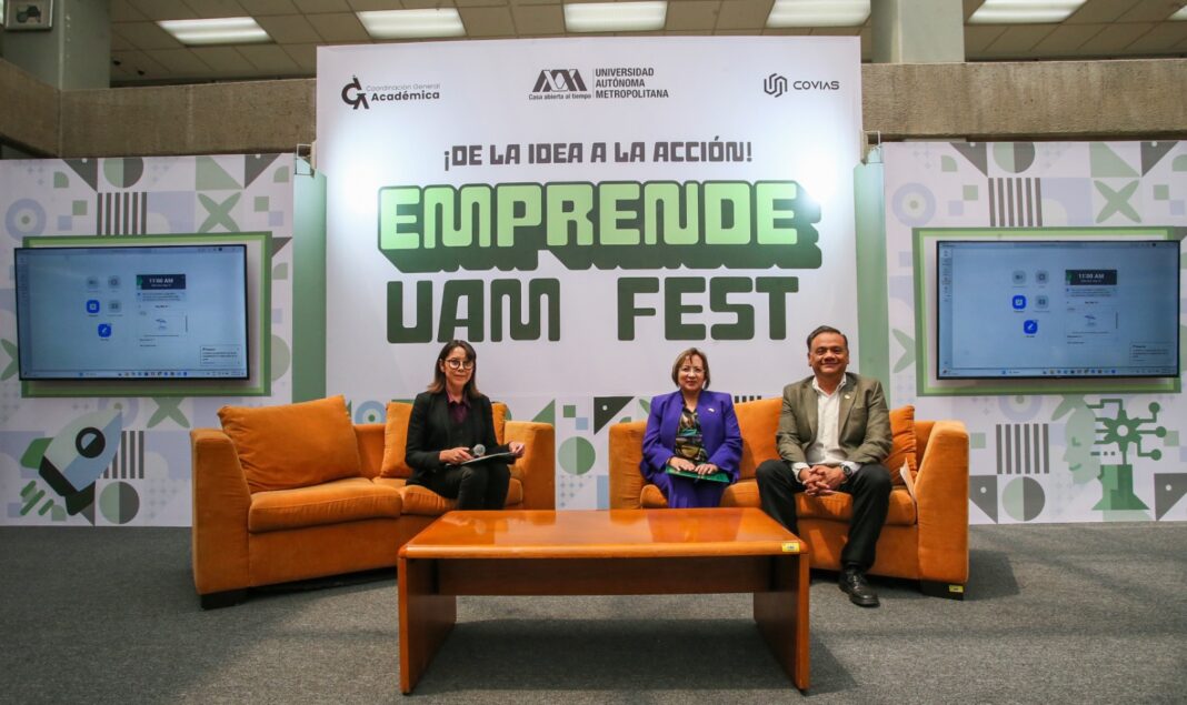 Emprende UAM FEST presenta 35 proyectos en salud, sustentabilidad, innovación tecnológica y emprendimiento, impulsados por 100 integrantes de la comunidad universitaria y docente de la UAM Iztapalapa, que buscan abordar problemáticas ambientales y sociales.