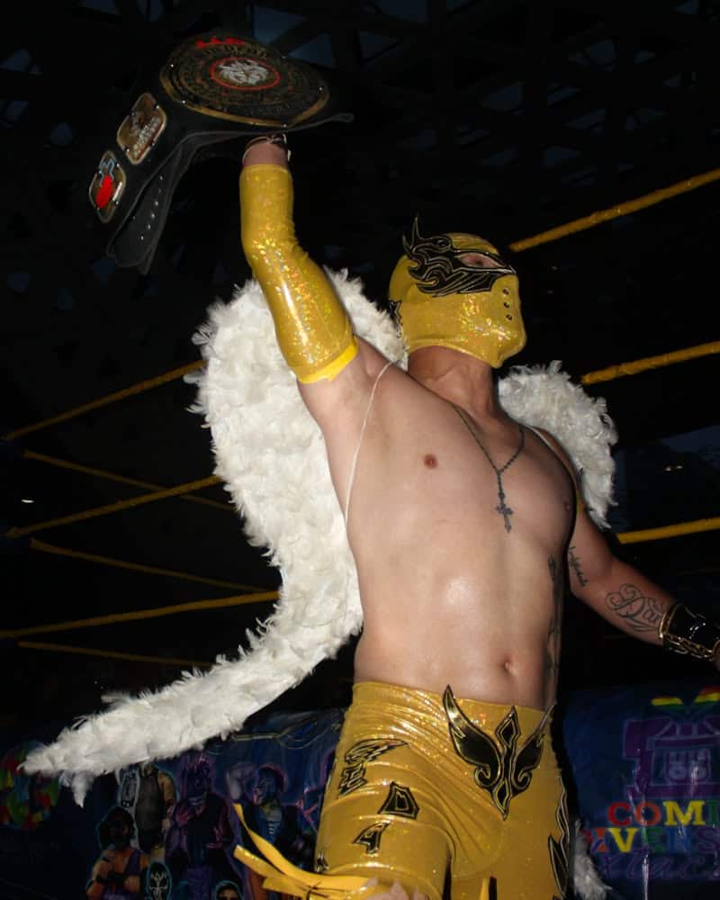 Luchadoras trans de la liga Lucha Trans combaten sobre un ring instalado en la Cineteca Nacional durante la jornada del 22 de agosto de 2026.
