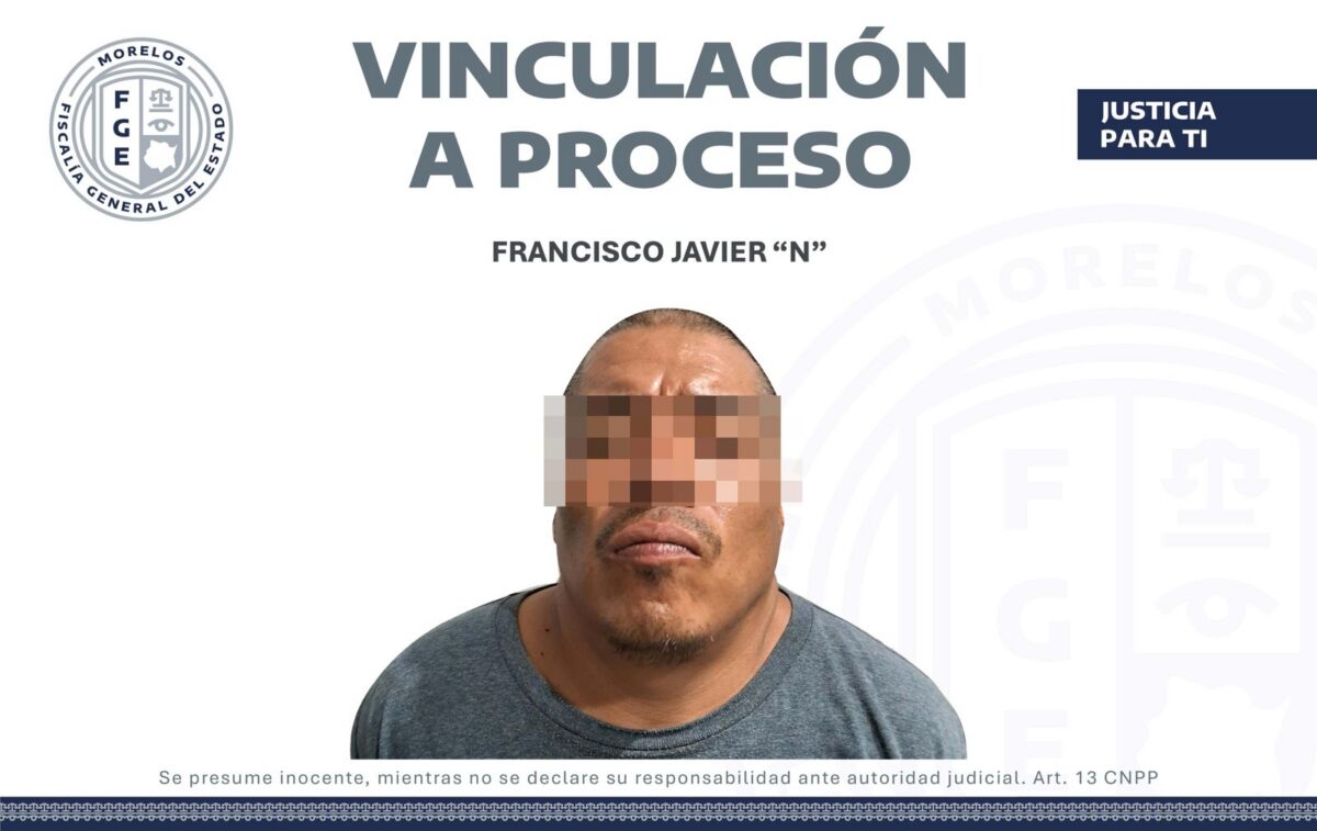 Foto: FGE Morelos informa sobre la detención y vinculación a proceso de Francisco Javier "N"