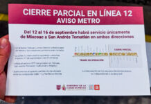 Cierre parcial en la Línea 12 del Metro del 12 al 16 de septiembre por obras de mantenimiento